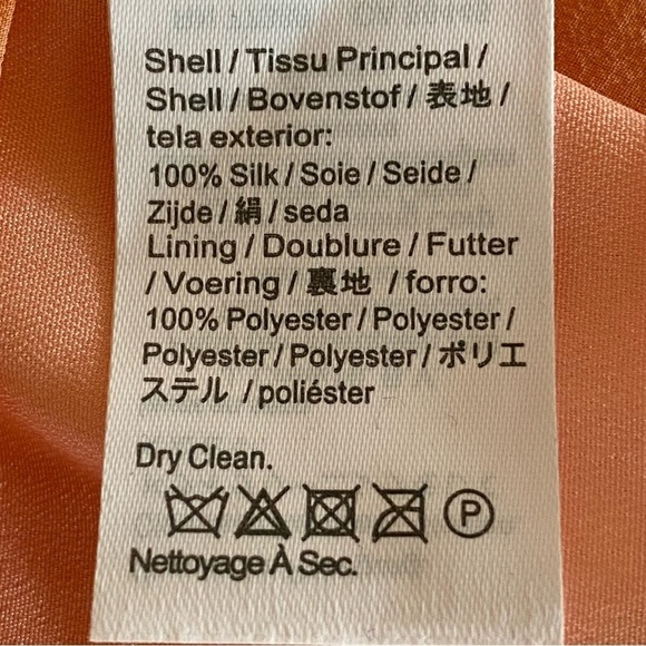 J. Crew Collection Small S Romance Pink Tie Neck 100% silk Chiffon Top Coquette - Picture 7 of 10